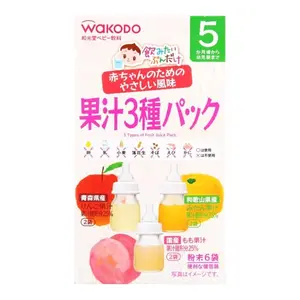 Bột Trà Hoa Quả, Fruit Juice Powder, 5+ Tháng, 6 Gói (35g) - WAKODO